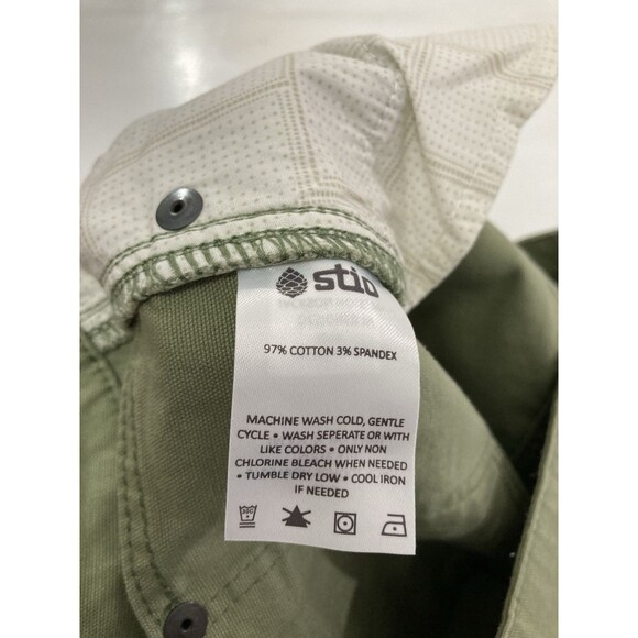 Stio Skirt Women’s 10 Green Ralston Canvas Mini Button Front Casual Outdoor - Picture 5 of 7